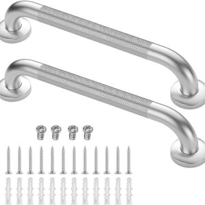 2 Pack 16 Inch Grab Bars for Bathtubs and Showers, Anti Slip Shower Grab Bars Stainless Steel Shower Handle Toilet Handicap Elderly Senior Assist Bathroom Safety Handle
